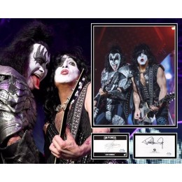 PAUL STANLEY AND GENE SIMMONS SIGNED KISS PHOTO MOUNT (1) ALSO ACOA
