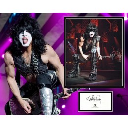 PAUL STANLEY SIGNED KISS PHOTO MOUNT (1) 