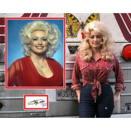 DOLLY PARTON SIGNED  PHOTO MOUNT 