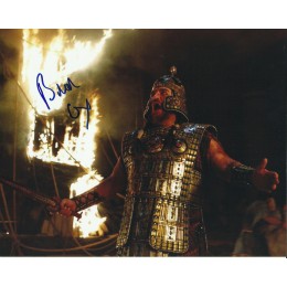 BRIAN COX SIGNED TROY 8X10 PHOTO 