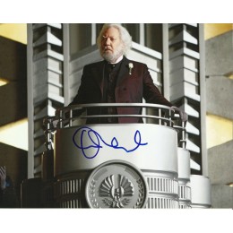 DONALD SUTHERLAND SIGNED THE HUNGER GAMES 8X10 PHOTO (3)