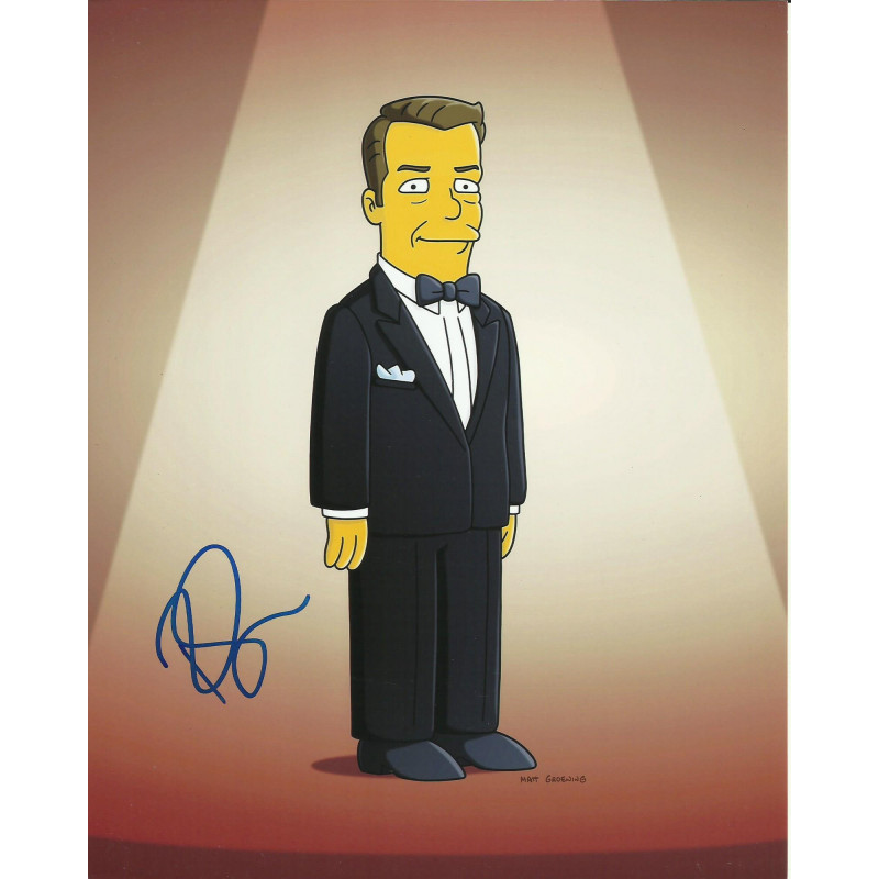 RICKY GERVAIS SIGNED SIMPSONS 8X10 PHOTO 