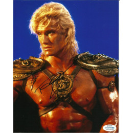 DOLPH LUNDGREN SIGNED MASTERS OF THE UNIVERSE 8X10 PHOTO ALSO ACOA CERTIFIED