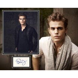 PAUL WESLEY SIGNED THE VAMPIRE DIARIES PHOTO MOUNT (1)