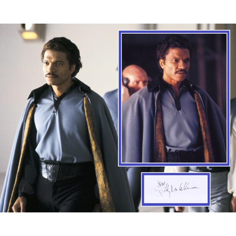 BILLY DEE WILLIAMS SIGNED STAR WARS PHOTO MOUNT  ACOA