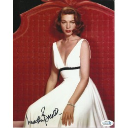 LAUREN BACALL SIGNED SEXY 10X8 PHOTO  also ACOA certified
