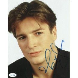 NATHAN FILLION SIGNED COOL 8X10 PHOTO also ACOA certified