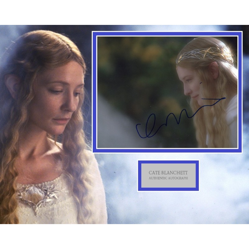 CATE BLANCHETT SIGNED LORD OF THE RINGS PHOTO MOUNT 