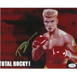 DOLPH LUNDGREN SIGNED ROCKY 4 8X10 PHOTO (1) ALSO ACOA CERTIFIED