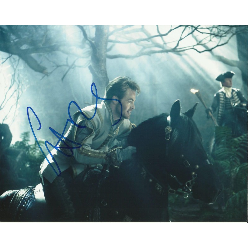 CHRIS PINE SIGNED INTO THE WOODS 8X10 PHOTO 