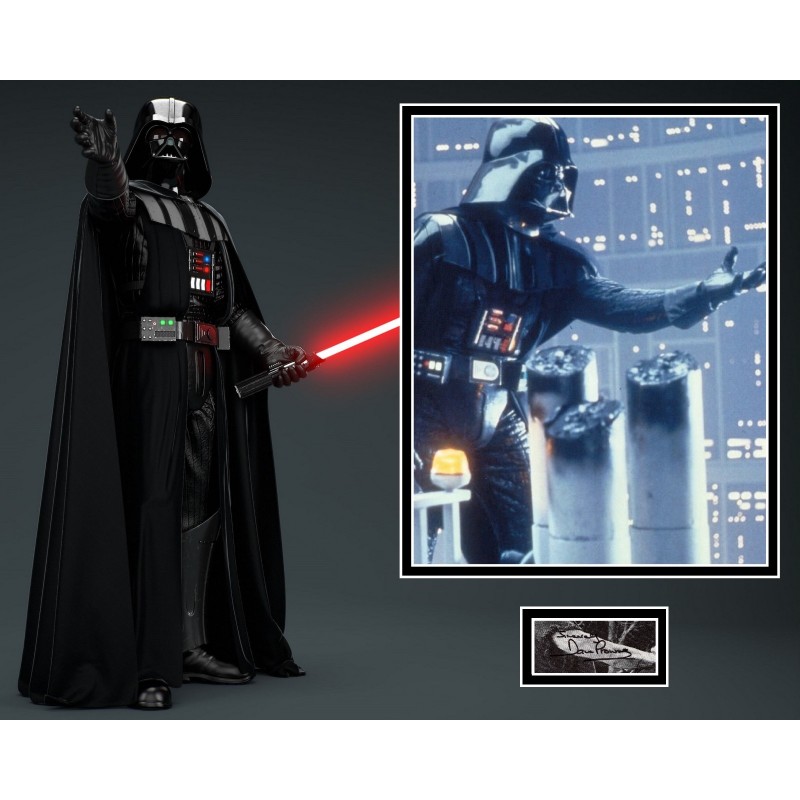 DAVE PROWSE SIGNED STAR WARS PHOTO MOUNT  (2) ACOA