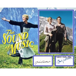 JULIE ANDREWS AND CHRISTOPHER PLUMMER SIGNED THE SOUND OF MUSIC PHOTO MOUNT UACC REG 242  ACOA