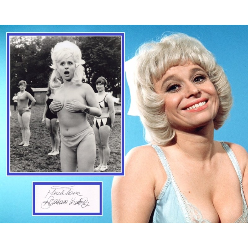 BARBARA WINDSOR SIGNED SEXY CARRY ON PHOTO MOUNT  (1)